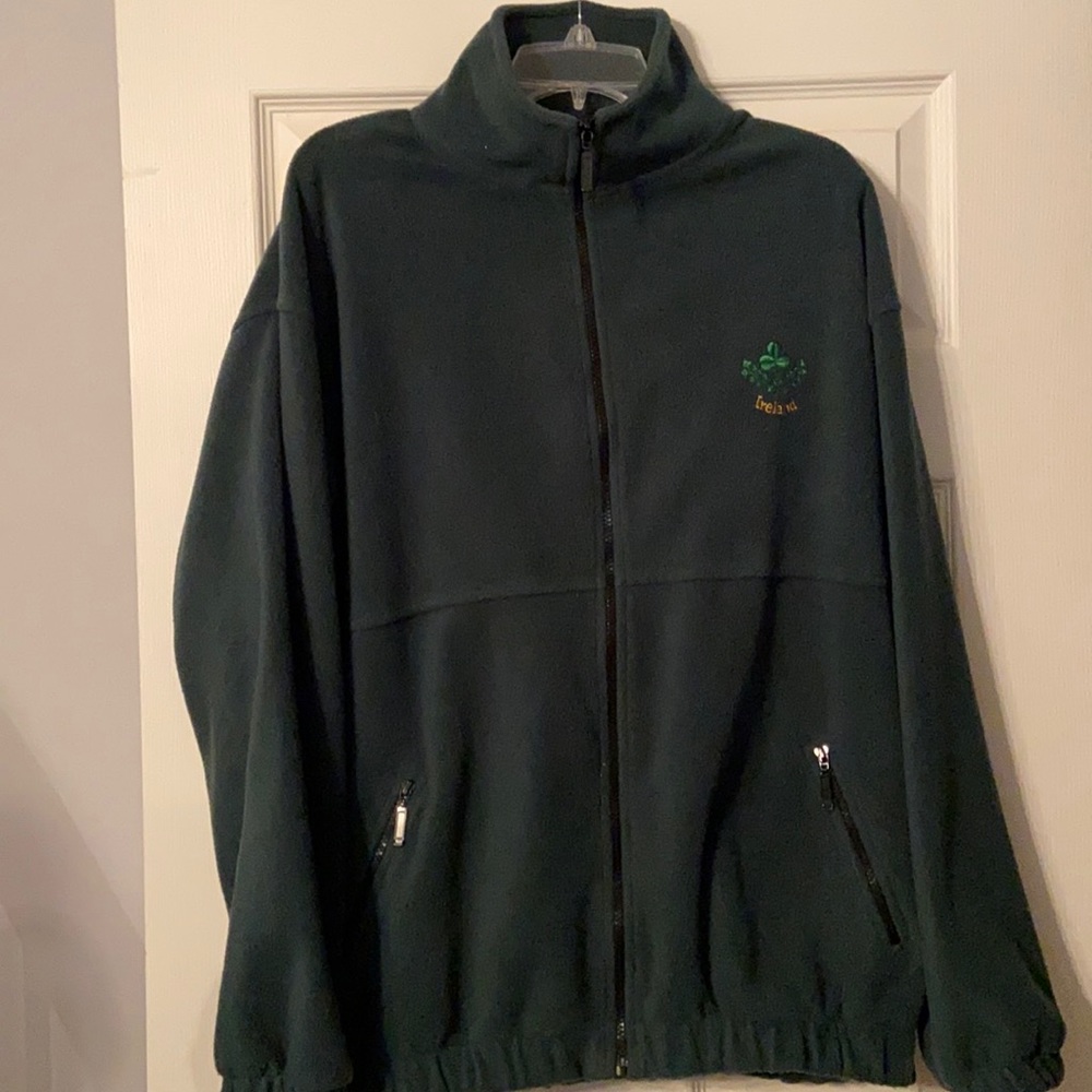 Shandon Ireland Green Fleece Full Zip Up Large ☘️